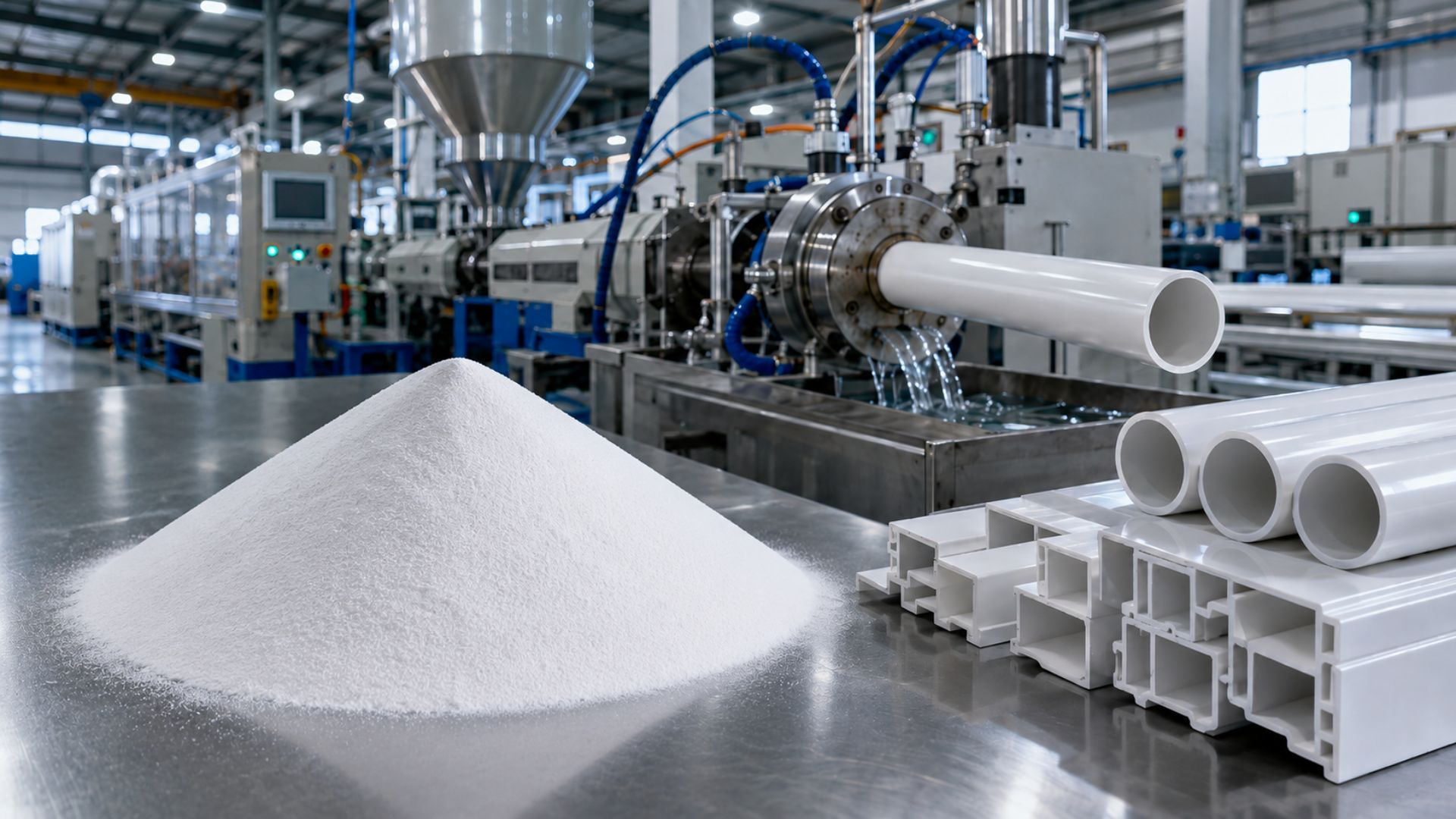 Calcium stearate improves fusion behavior, and PVC processing stability