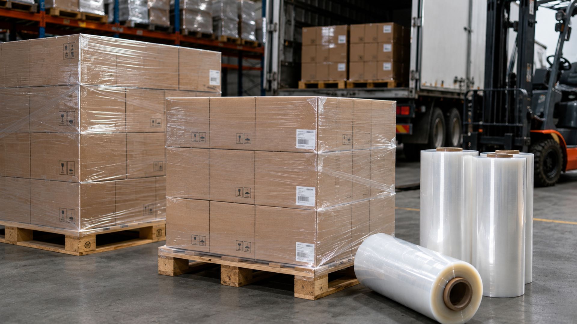 PE shrink film helps secure products during storage and transportation