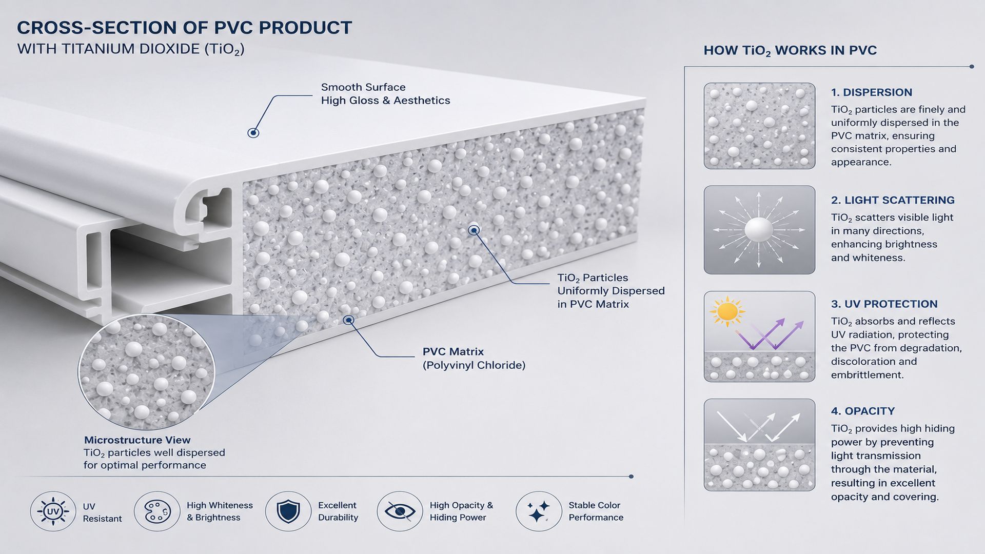 Uniform TiO₂ dispersion is essential for achieving high opacity, color consistency, and long-term weather resistance