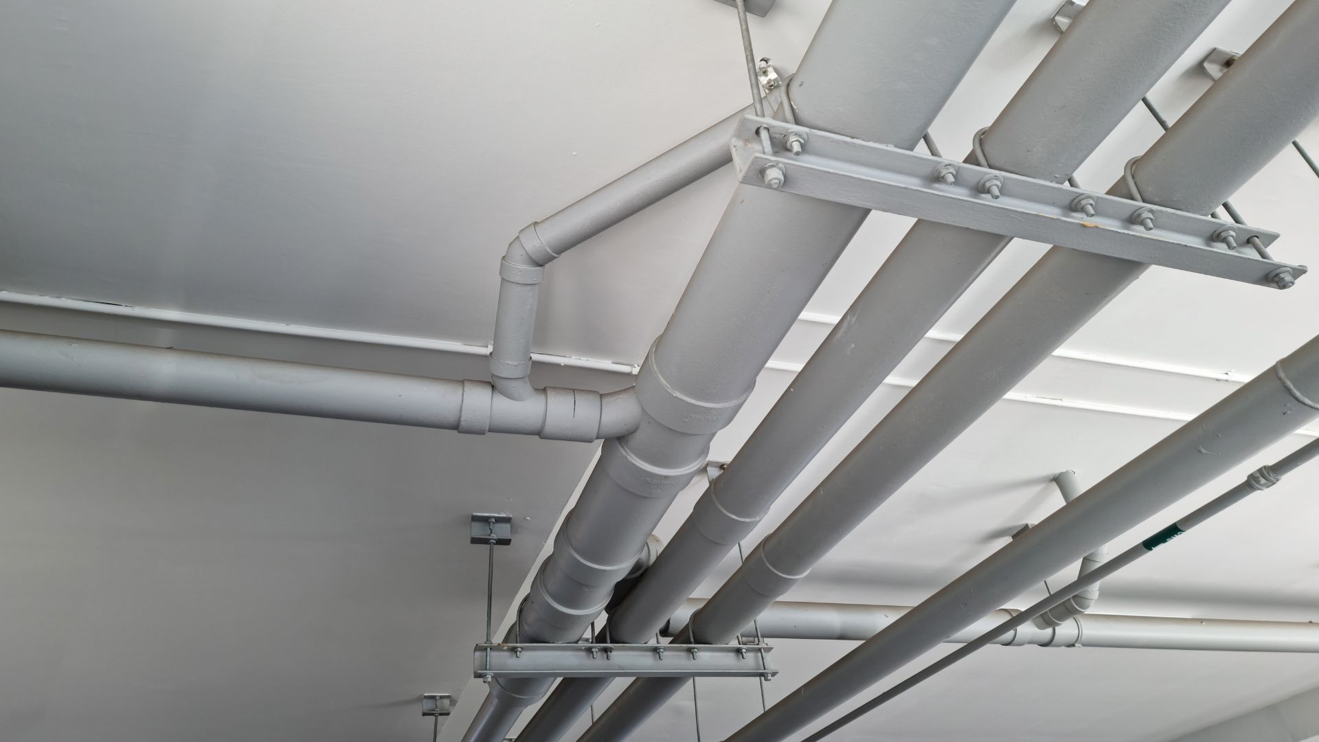 PVC conduit for protecting and routing electrical cables in commercial buildings