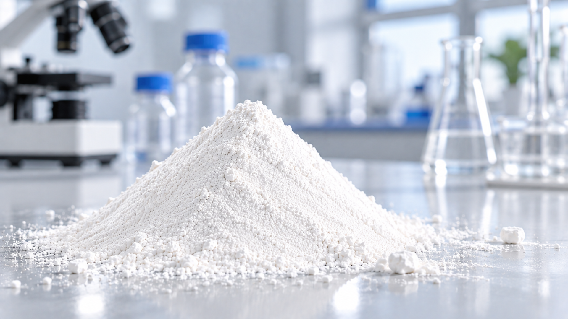 Zinc stearate powder with a fine white appearance