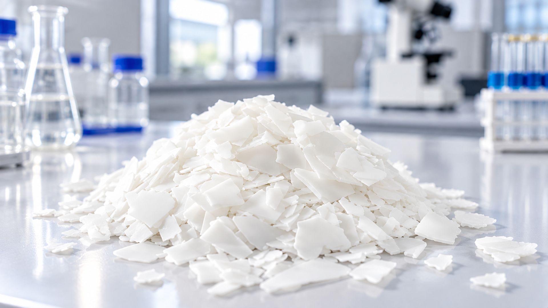Lead stabilizer in flake form, for consistent incorporation into PVC formulations