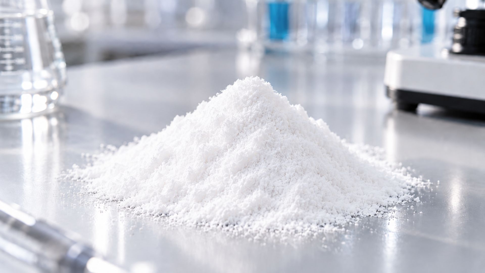 Oxidized PE wax in fine powder form with a smooth, uniform appearance