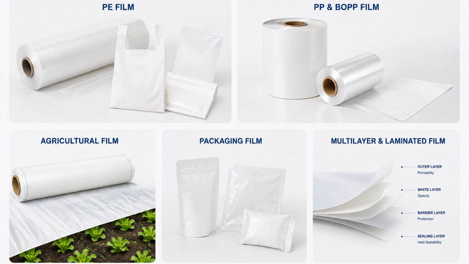 Titanium dioxide is widely used across various plastic film applications