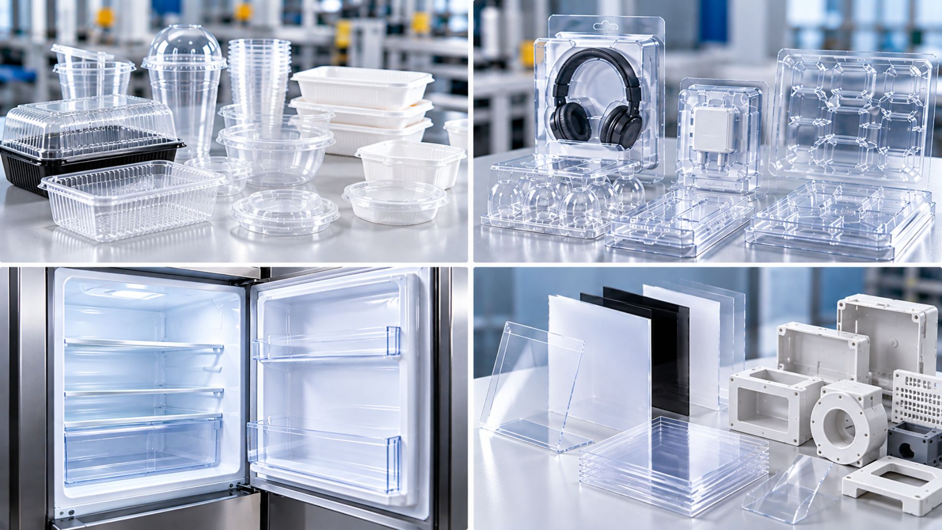 Thermoformed PS sheets for packaging applications